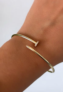 14kt Gold Nail Bangle