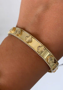 14kt Clover Ladies Bangle