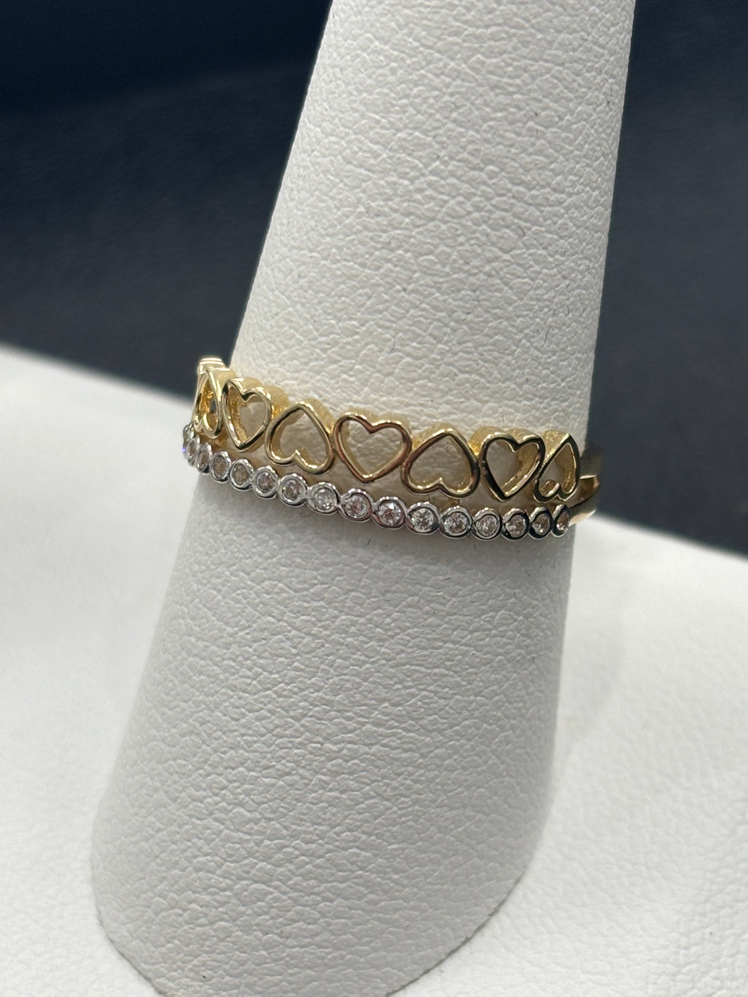 14kt Gold Heart Eternity CZ Ladies Ring