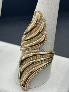 14kt Gold Elongated Ladies Ring