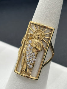 14kt Gold San Judas Ladies Ring