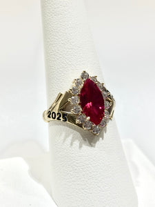 14kt Gold Class of 2025 Ladies Graduation Ring