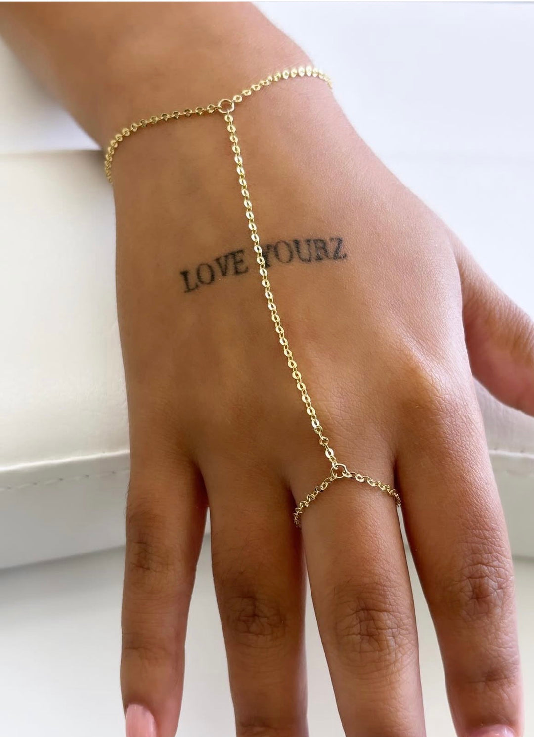 14kt Gold Custom Diamond Cut Lightweight Hand Chain