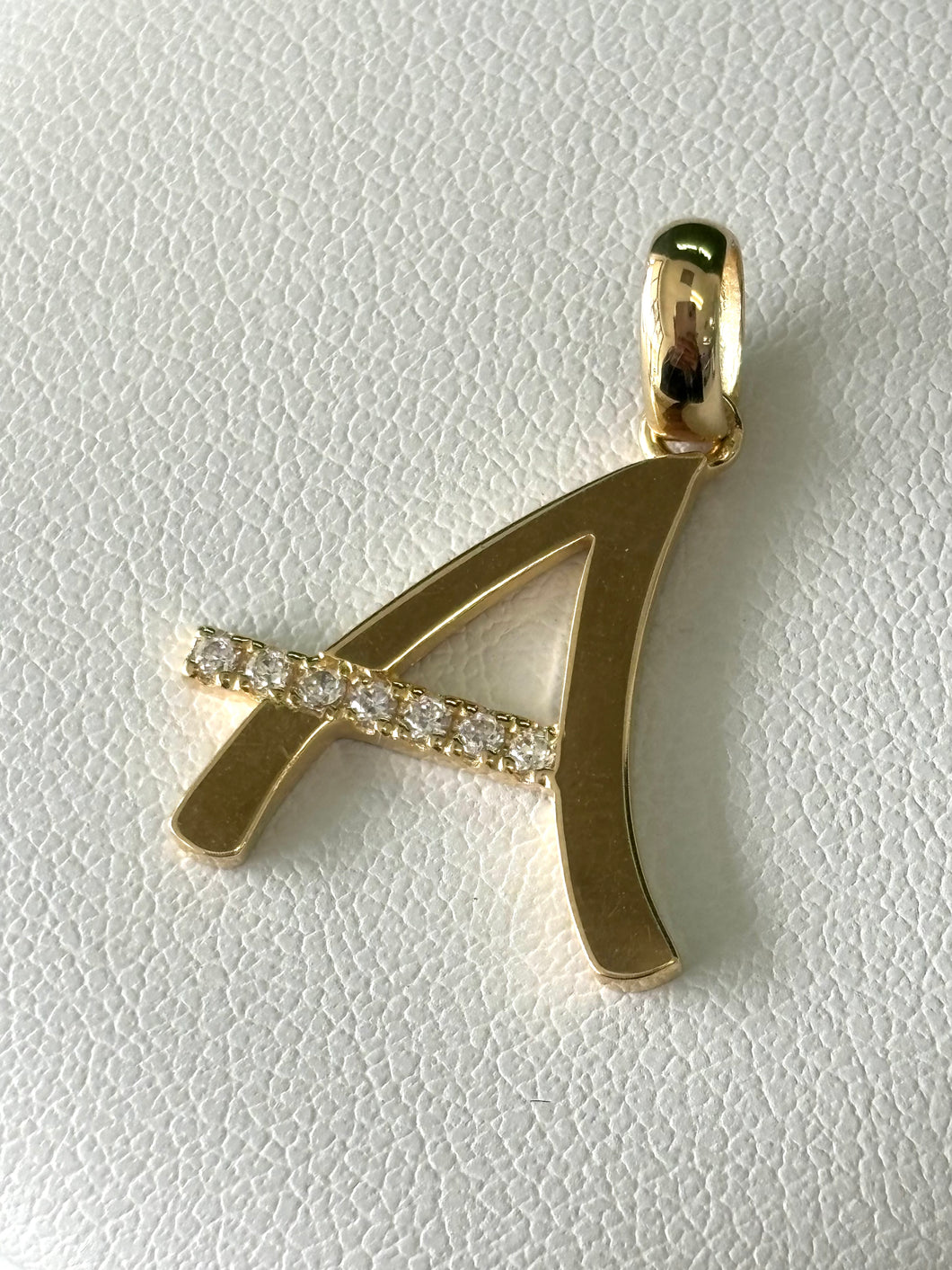 14kt Gold Script Initial Pendant