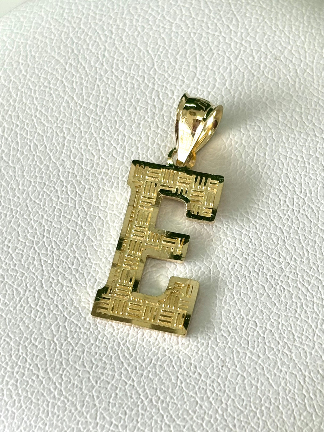 14kt Gold Initial Block Pendant