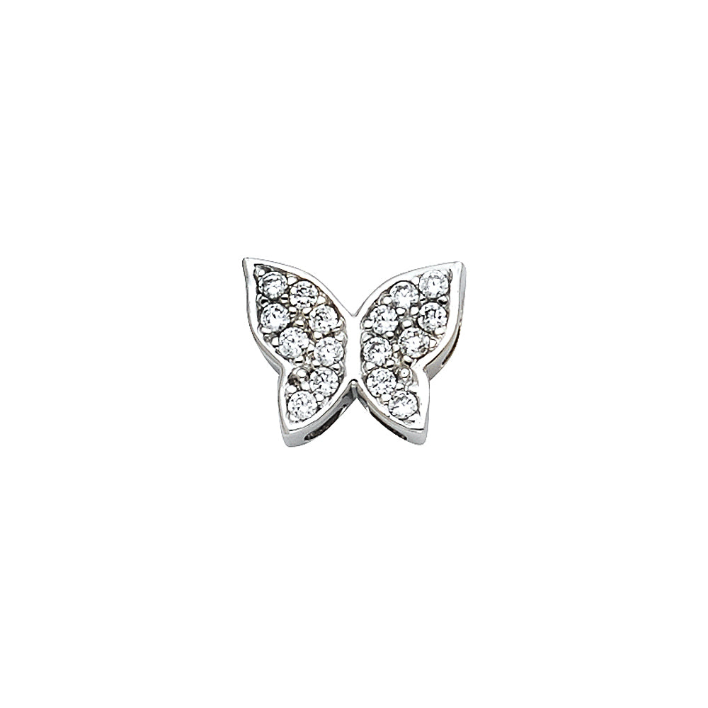 14KY CZ Butterfly Pendant