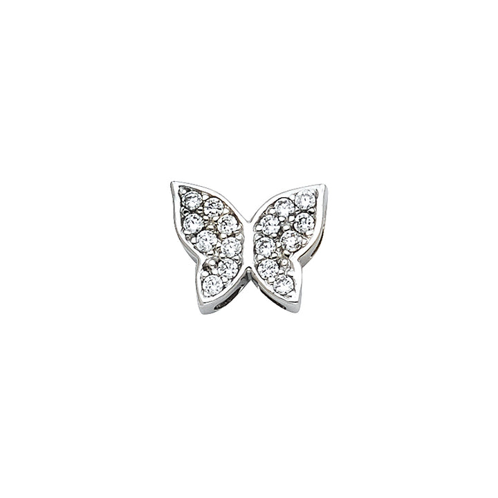 14KY CZ Butterfly Pendant
