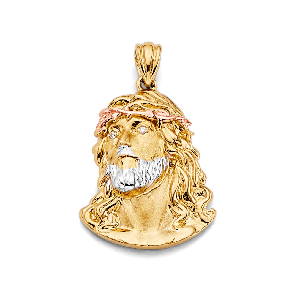 14K 3C Jesus Christ Head Pendant