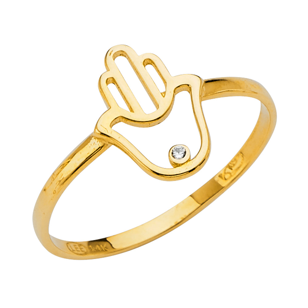 14KY Hamsa Ring