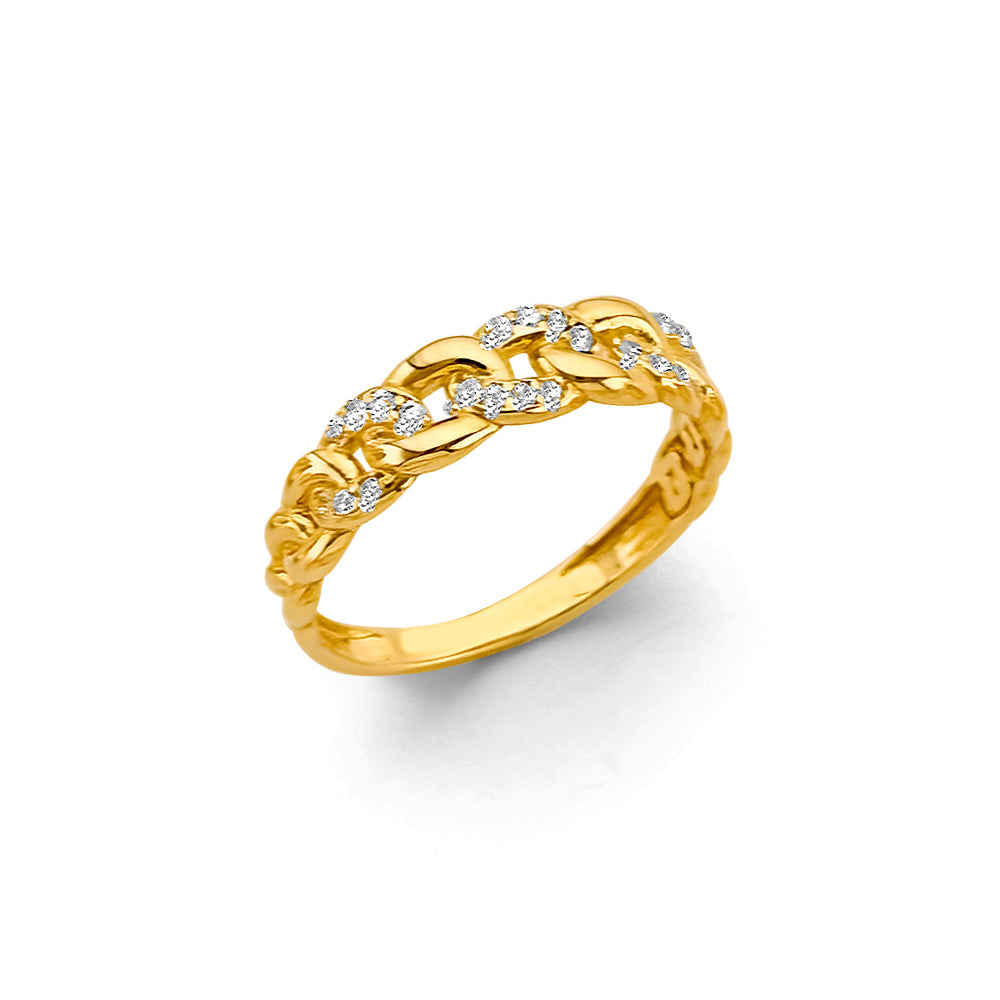 14KY Cuban Link Style Ring