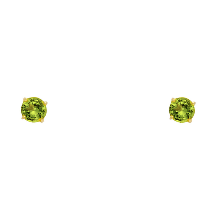 14KY Round 3mm Birthstone Stud Earrings