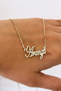 14kt Gold Cursive Script Name Necklace