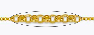 14KY 1.2mm Classic Rolo Cable Chain
