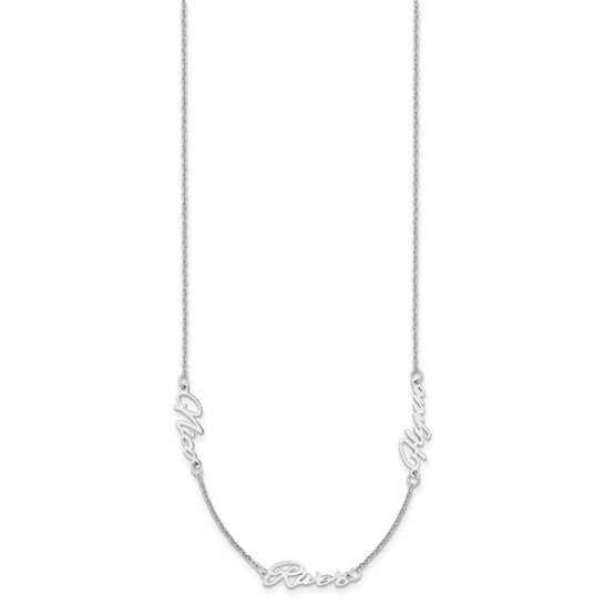 Sterling Silver Custom Multiple Nameplate Necklace