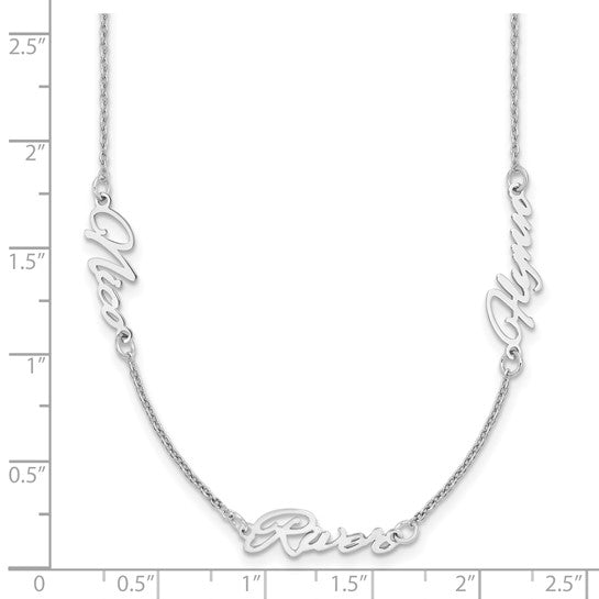 Sterling Silver Custom Multiple Nameplate Necklace