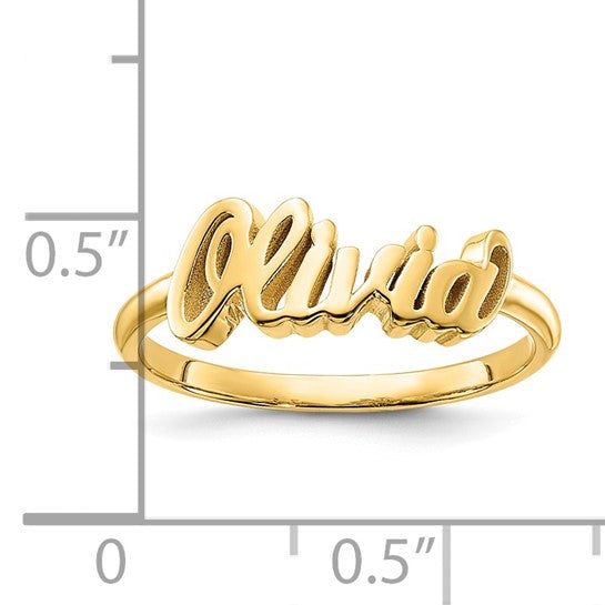 14kt Gold Custom Name Ring