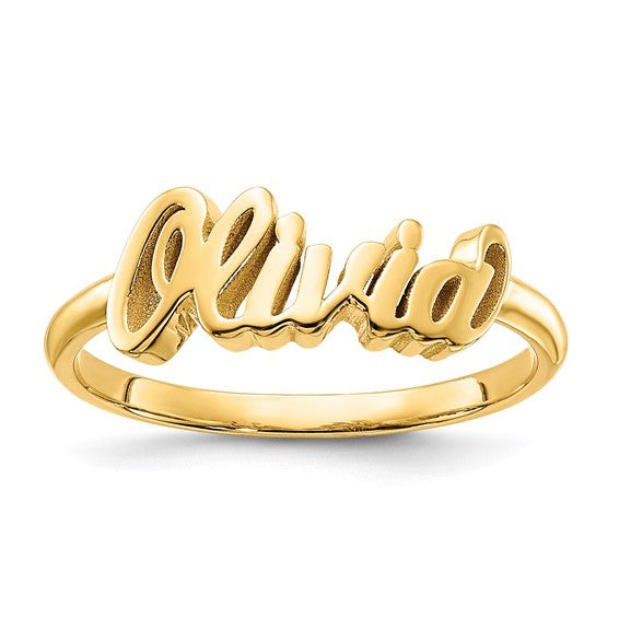 14kt Gold Custom Name Ring