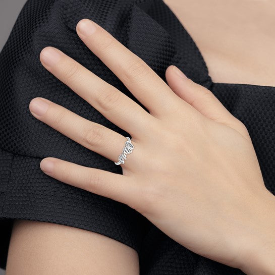 Sterling Silver (.925) Custom Name Ring