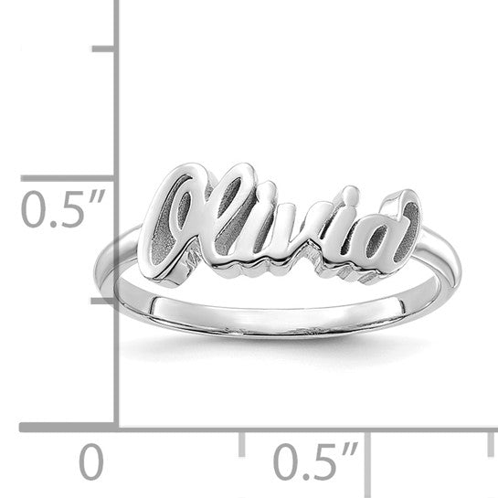 Sterling Silver (.925) Custom Name Ring