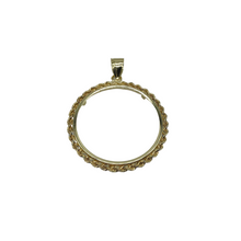 Load image into Gallery viewer, 14k Gold Coin Rope Bezel
