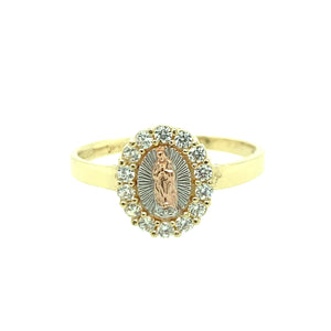 14k Gold Virgen de Guadalupe Ring