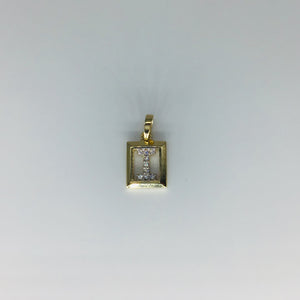 Initial I Square Pendant