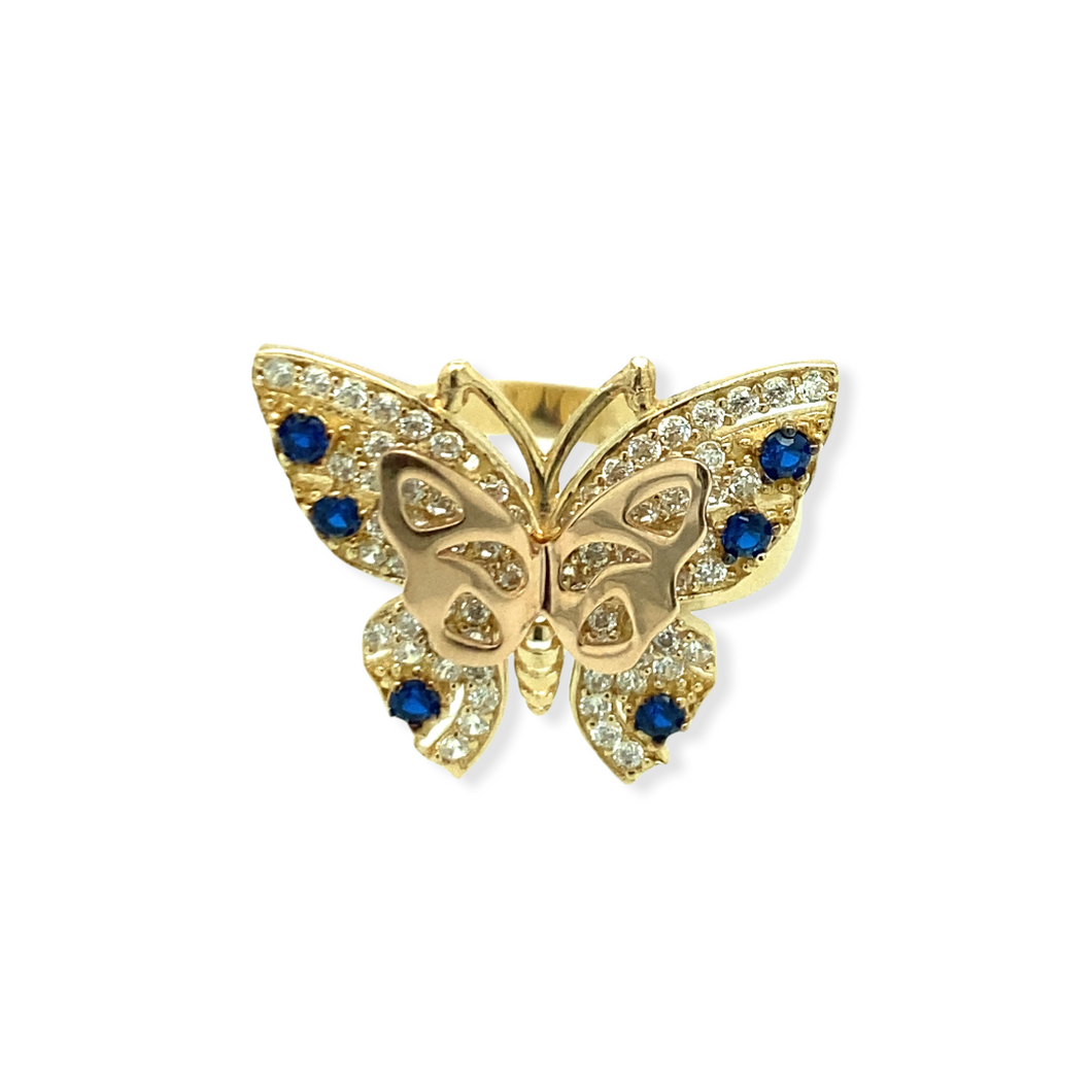 14k Gold Butterfly Ring