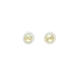 14k Gold Infinity Circle Earrings