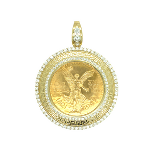 1947 Mexico Gold 50 Pesos Coin Pendant