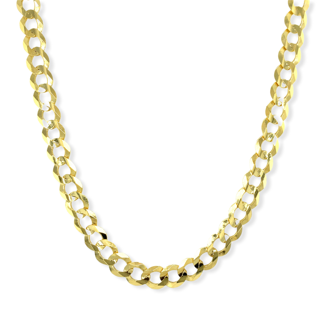 14k Gold Cuban Chain 7 mm, 22