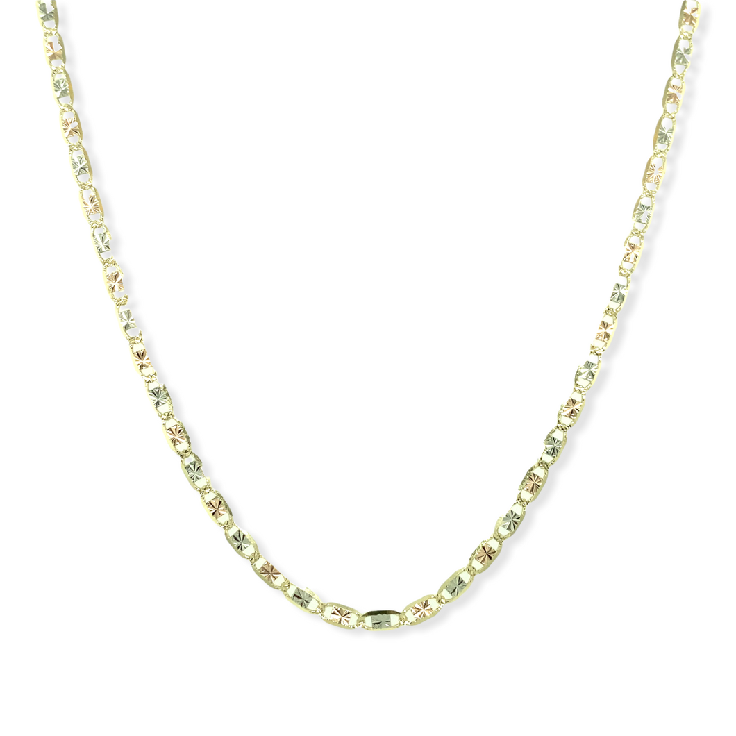 14k Gold Tri-Color Chain, 18