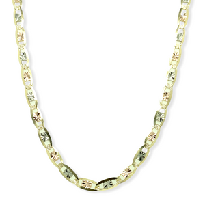 14k Gold Tri-Color Chain, 24", 4.8 mm