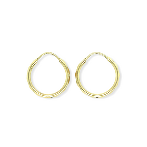 14k Gold Mini Faceted Hoops