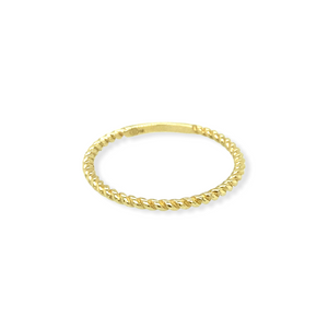 14k Gold Thin Rope Ring