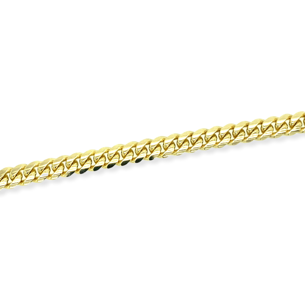 14k Solid Gold 5 mm Miami Cuban Bracelet