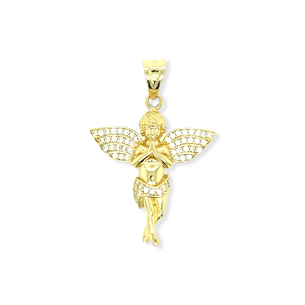 14k Gold Angel Pendant