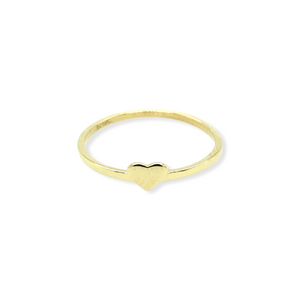 14k Gold Dainty Heart Ring