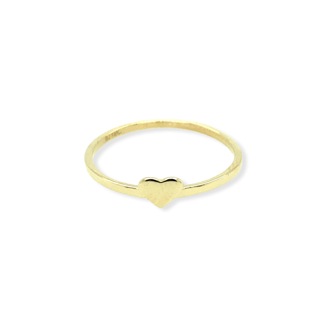 14k Gold Dainty Heart Ring