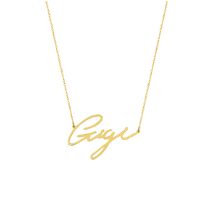 14kt Gold Custom Signature Name Necklace