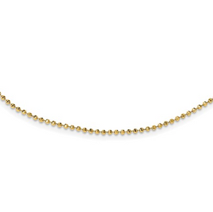 14k Gold Beaded Adjustable With 3.5 in Ext. Choker