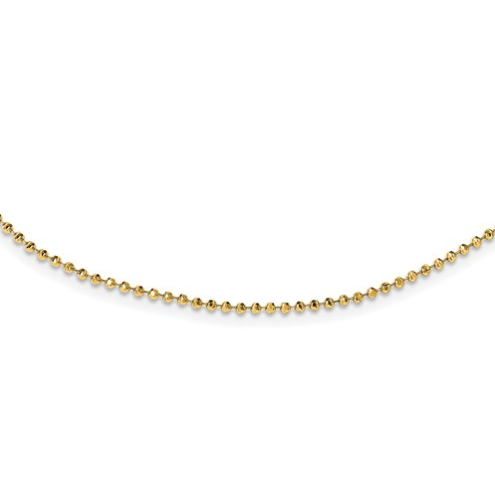 14k Gold Beaded Adjustable With 3.5 in Ext. Choker