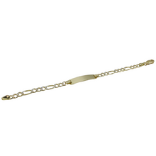 Load image into Gallery viewer, Figaro 14k Gold Children&#39;s ID Bracelet
