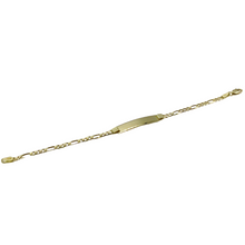 Load image into Gallery viewer, Figaro 14k Gold Children&#39;s ID Bracelet
