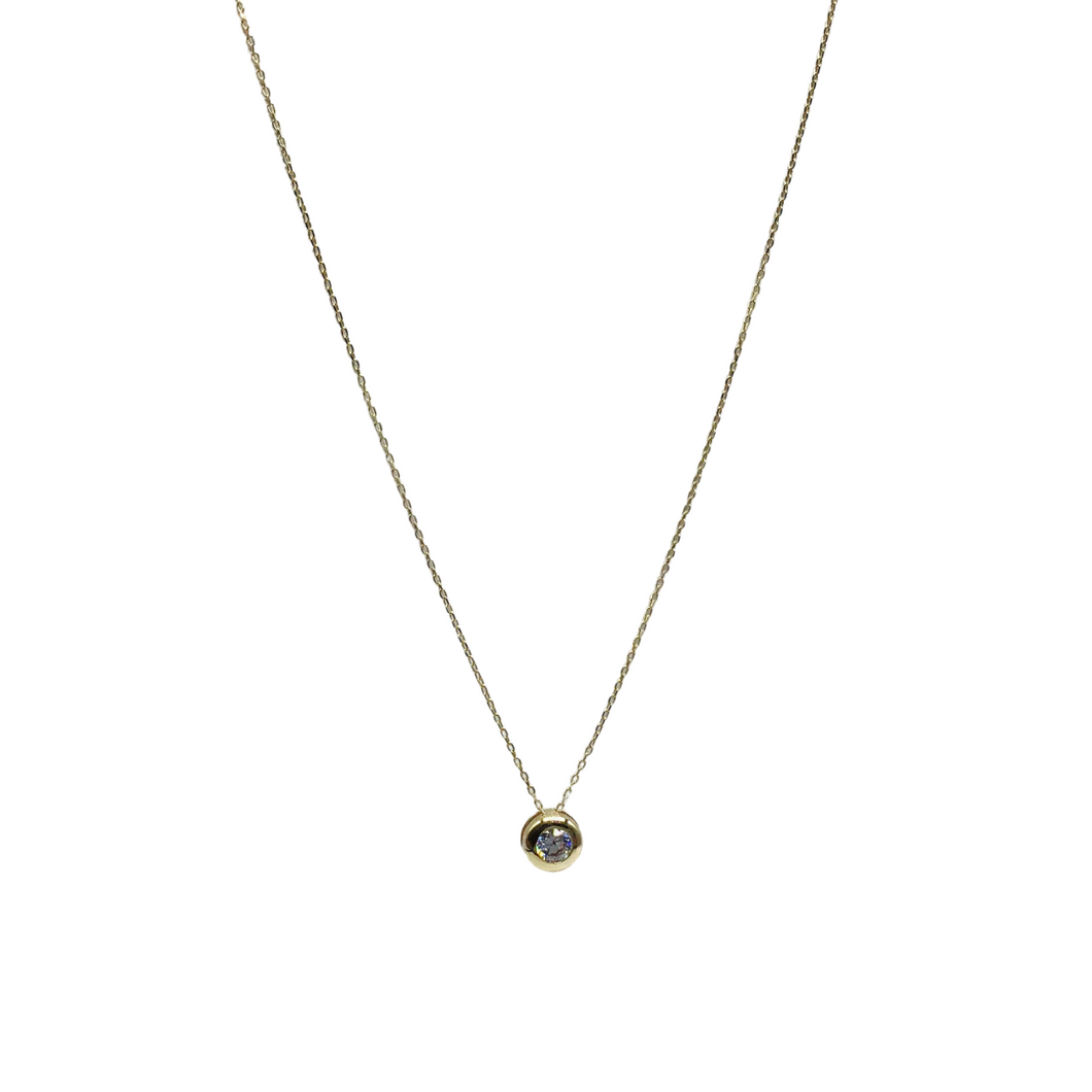 14k Gold Circle Necklace