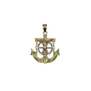 14k Gold Jesus Anchor